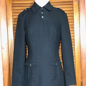 *Versace~ Tailored Black Coat~Jacket/Dress ~Italy Size 28/42 / USA M